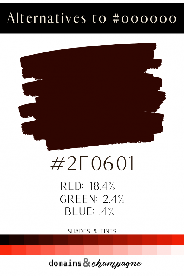 Red Alternative Color Alternatives to True Black for Your Color Palette - Domains & Champagne